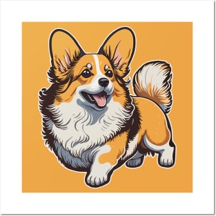 Corgi Portrait Posters and Art